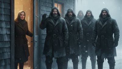 فتحت بابها لعصابةٍ في عاصفةٍ ثلجية… وما فعلوه عند الفجر صدم بلدة مونتانا بأكملها!