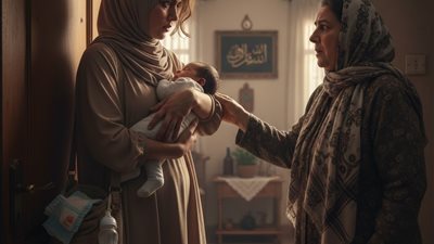 نمتُ 14 ساعة وتركتُ رضيعي عند أمي… ما حدث بعدها لم أتوقعه!